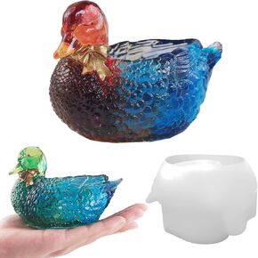 Duck Shape Storage Bowl Mold,Silicone Jewelry Box Molds for Epoxy,Duck Silicone Molds for Resin Ornaments Candle Holder, Jewellery Storage Boxes