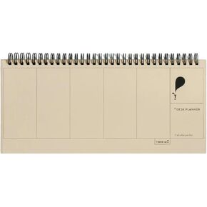 Desk Planner - Undated Weekly Overview - 128 Pages - Soft Yellow, Jaune doux