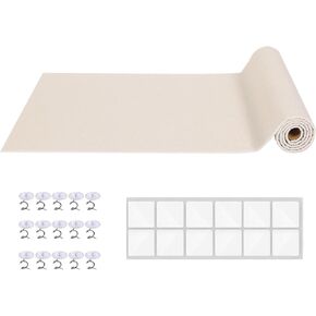 KVIDA 98.4" x 15.7" Cat Scratch Mat,Trimmable Self-Adhesive Carpet,DIY Climb Cat Scratcher for Couch Furniture or Wall Protector, Covering Cat Tower, and Replacement Pads, Khaki