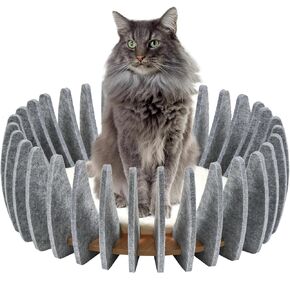 سرير Cat Scratcher (2 في 1) ، لوحة خدش Cat Poard للقطط الداخلية ، واقي الأثاث من مخالب القط ، عش القطط القابلة للفصل ومحمولة