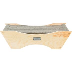 Armarkat Elevated Cozy Pet Hammock for Cats Scratch Resting Sleepy Bed, Natural Beige and Gray, 23.2" L x 5.9" W x 17.3" Th