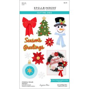 Spellbinders Christmas Wreath Add-Ons Etched Dies by Suzanne Hue, Metal