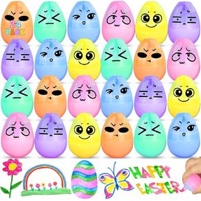 24 Pack Easter Egg Marker Asster Stainster Stuffers of Children Choildlers ، 6 Colors Flororescent Art Paint Pens Toyster Feaster for Easter Hunt Egg Fullers Hights ، Heast Classroom Rizes
