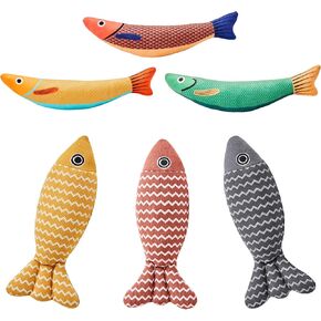 Potaroma 3 Pack Saury Fish و 3 PCS Clinen Clink Sound Fish