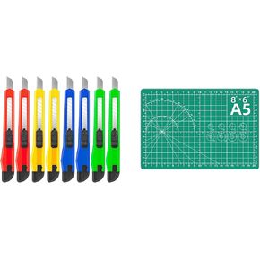 Diyself 8 Pack Box Cutters و Cutting Mat 6in × 8in