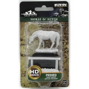WizKids Deep Cuts Unpainted Miniatures: Wave 10: Horse & Hitch