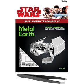 سحر الأرض المعدنية حرب النجوم دارث فيدر المقاتلة المتقدمة X1 3D Metal Model Kit Bundle مع ملاقط