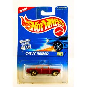 Hot Wheels - 1995 - Chevy Nomad - Metallic Red - Collector #502 - Die Cast - Limited Edition - Collectible 1:64 Scale