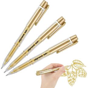 3PCS White Gel Pens with 3PCS Refills, 1.0mm Broad White Point Ink Pen Ballpoint Pen Highlighter for Drawing Sketching Writing Illustration Pen Highlight
