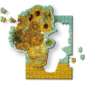 عباد الشمس Trefl - Vincent Van Gogh 200 Jigsaw Puzzle Wood Craft أشكال غير منتظمة ، 5 ألغاز خاصة ، لوحات شهيرة وفنانين ، متعة إبداعية للبالغين والأطفال من عمر 9 سنوات