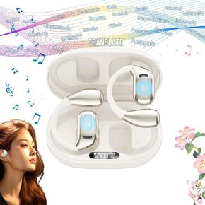 Translation Earbuds Real Time, Audifonos Traductores Inglés Español Ai Translator Earbuds, 144 Languages Earbud Translator in Real Time Ai Headphones Language Translation Earbuds (M75 Black)