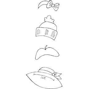 Prima Marketing Julie Nutting JN Cling Stamp-Hats 2