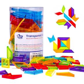 Transparent Pattern Blocks, Geometric Shapes Blocks, Tangram Puzzles, Practice Sorting Counting Patterning, Math Manipulatives for Kids, Back to School Supplies, Teacher Supplies