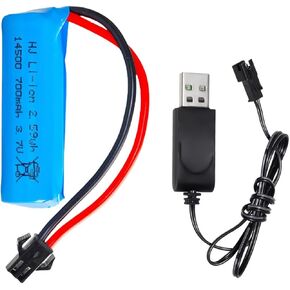 3.7V 18650 RC CAR Battery 700MAH RECHAREBLIAND LI-ion Battery SM-2P مفصل ل RC RC STUNT CAR RC RC BOAT RCBLES