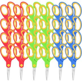 24 PCES Safety Kids Scissors Bulk 5 Inting 5 Inting Student STERM STIP
