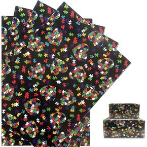 Ohtum 4 Sheets طي التوحد التوحيد الوعي بالورقة الملونة ألغاز اللغز قطع الورق الورق ورقة للنساء للنساء أطفال هدايا في سن المراهقة تعبئة ديكور ، 19.7 × 27.6 بوصة