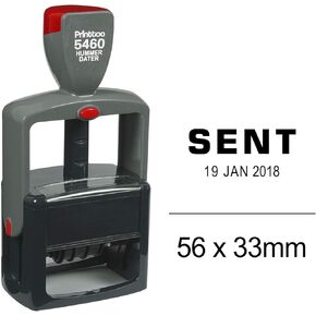 Printtoo Office Stationery Heavy Duty Dater Stamp with Sent Text Self Inking Date Rubber Stamp-Black