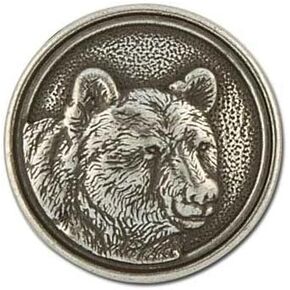 Tandy Leather Wildlife Concho Bear 1-1/8" (29 mm) 7972-03