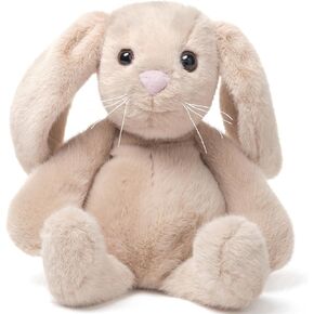 Bearington Snuggle Bunny Plush, 13.5 Inch Tan Stuffed Animal