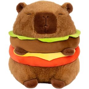 واقعية Capybara Burger Plush - 7.87 '' Capybara محشو بالحيوان Plushie - فخم و squishy- هدية لعبة لطيف للبنين والبنات