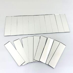 50 PCS 1/2 '' X 5 '' RESTANGER MIRROR TILES GLASS FASES (1/2 '' x 5 '')