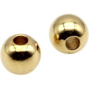 حبات الفواصل المستديرة الناعمة ، FDXGYH 60 PCS BRASS 8MM حبات مستديرة لحرف DIY Making Jewelry Accessory (GOLD)
