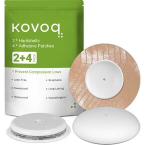 Kovoq 2 Pack Reusable Hardshell Covers for Freestyle Libre 1 & 2 Sensor,Multiple Protection Waterproof Add-On Libre 2 Sensor Covers (Libre 2 Adhesive Patches Required)