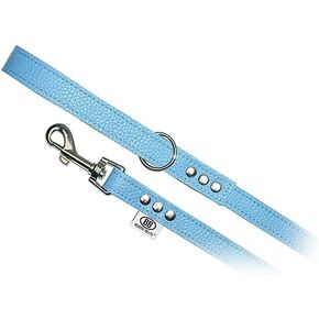 Buddy Belt All Pebble Grain Leather Leash Blue - Premium Edition (1/2 "× 4 ')