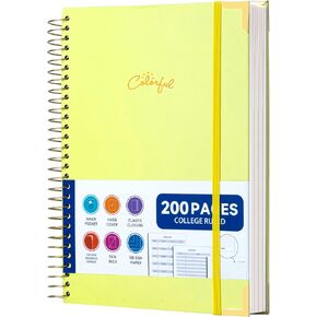 تحكم Yoment Hardcover Spiral Notebook 7 × 10 B5 Pink Notebook College ، 200 صفحة دفاتر لمدرسة العمل ، 100GSM أجهزة الكمبيوتر المحمولة اللطيفة للنساء الذين يكتبون