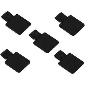 5 Pcs Black Pen Holder Self-Adhesive Loop Design Notebook Journals Calendars Accessories Attractive Desk Supplies Holders and Dispensers