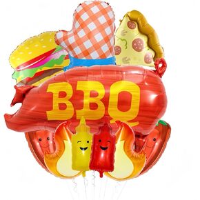 10pcs BBQ PIOL Balloons for Picnic Cookout Party/Chili Cook Off Decorations/Mexican Fiesta Party Decorations/Backyard Barbecue Duster/4D Pig Pig Ballonons Summer Picnic Cookout