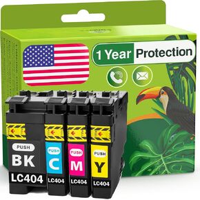 Limeink Compatible Ink Cartridge Replacement for Brother MFC J1205W Ink Cartridge for Brother LC404 for Printer LC404 LC 404 4p