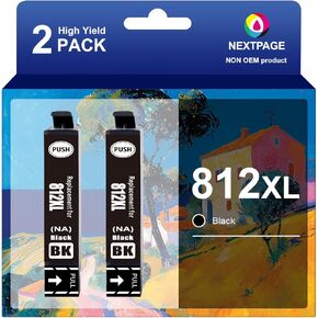 812xl خرطوشة الحبر الأسود البديل المعاد تصنيعها لطابعة Epson 812XL الحبر الأسود لـ Formorce Pro WF-7840 WF-7820 WF-7310 EC-C7000 (812 XL T812 T812XL Black Ink)