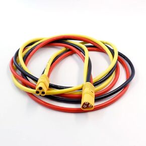 AMASS MT60 ذكر إلى موصلات محول أنثى محول مع سلك كابل قياس 12AWG تيار مرتفع لبطارية RC LIPO (2 حزمة)