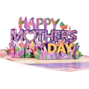 بطاقة عيد الأم منبثقة ، بطاقة عيد الأم السعيد منبثقة ، 3D مقطوعة الكلمة والمنبثقة تحية بطاقات عيد الأم هدايا لأمي جدة الأم في محبي زوجة القانون