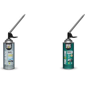 Great Stuff Smart Dispenser Multipurpose Black Foam (12 Oz.) and GREAT STUFF Smart Dispenser Pond & Stone Foam (12 oz)