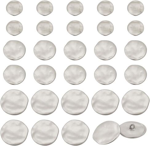 Nbeads 30pcs أزرار ساق المعادن الذهبية ، 18.5/25/30.5 ملم ، زر جولة مسطحة معدنية 1 أزرار سلير أزرار أزرار معدنية مُعدة للأزياء خياطة DIY Crochet Ornament in Saudi Arabia