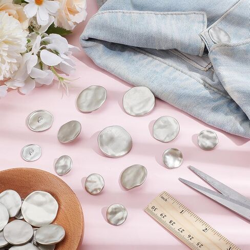 Nbeads 30pcs أزرار ساق المعادن الذهبية ، 18.5/25/30.5 ملم ، زر جولة مسطحة معدنية 1 أزرار سلير أزرار أزرار معدنية مُعدة للأزياء خياطة DIY Crochet Ornament in Saudi Arabia