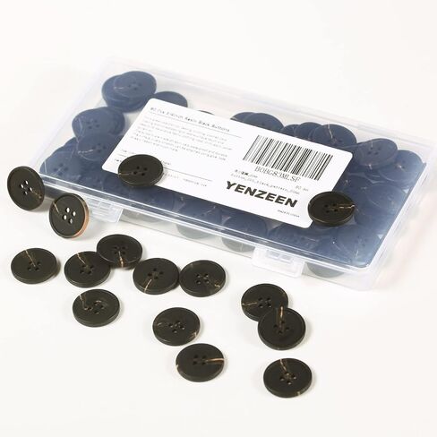 80Pcs Large Black Buttons for Sewing Resin 3/4 inch Buttons for Crafts Black Coat Buttons Coraline 4 Holes Round Big Buttons for Sewing, DIY and Decoration Shirt Buttons 20mm Black 3/4 inch Buttons in Saudi Arabia