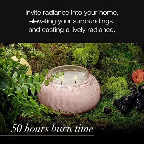 Voluspa Santal Vanille Candle | Embossed Glass Chawan Bowl | 14 Oz. | 50 Hour Burn Time | Coconut Wax and Natural Wicks for a Cleaner Burn | Vegan in Saudi Arabia