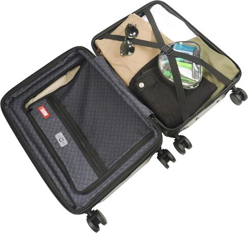 حقيبة حمل من FUL Marvel Studios Deadpool & Wolverine مقاس 22.5 بوصة، حقيبة دوارة صلبة مع عجلات دوارة، أسود in Kuwait