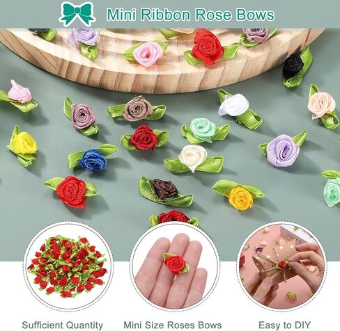 UXCELL 100 PCS MINI RIBBON ROODS FLOWS BOWS للحرف اليدوية ، 15 ملم/0.6 "ضياء زخرفة صغيرة زخرفة زهرة زهرة لزخرفة عيد ميلاد الزفاف DIY ، الأحمر in Kuwait