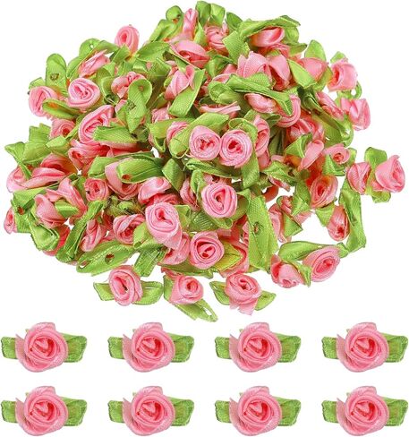 UXCELL 100 PCS MINI RIBBON ROODS FLOWS BOWS للحرف اليدوية ، 15 ملم/0.6 "ضياء زخرفة صغيرة زخرفة زهرة زهرة لزخرفة عيد ميلاد الزفاف DIY ، الأحمر in Kuwait