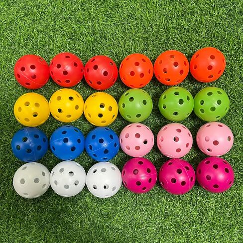 12pcs قيمة عبوة الكرة البلاستيكية كرات القطط بدون أجراس للقطات الداخلية ، هدايا للقطط （26 ثقوب ، 42 مم） in Kuwait