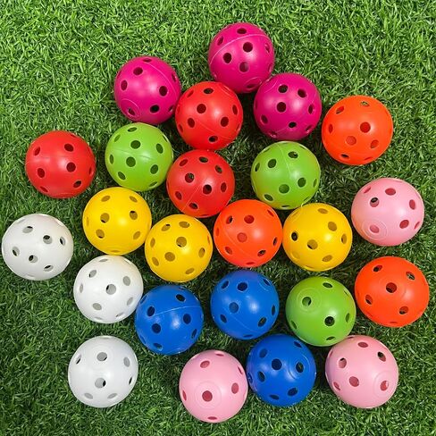 12pcs قيمة عبوة الكرة البلاستيكية كرات القطط بدون أجراس للقطات الداخلية ، هدايا للقطط （26 ثقوب ، 42 مم） in Kuwait