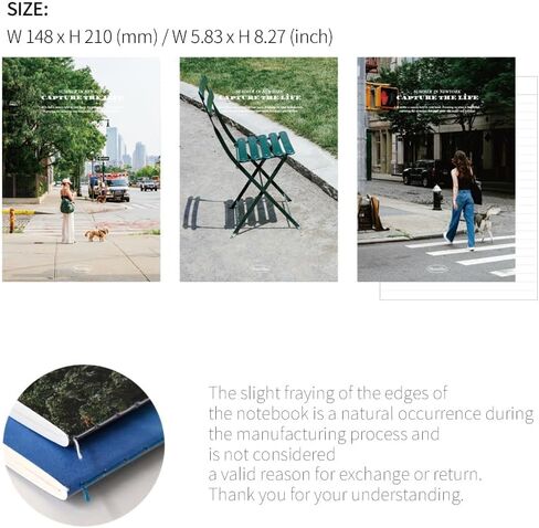 Monolike Capture the Life A5 Stitch line note NEWYORK 3P B SET - Academic Notebook, Line notebook, 48Page in Saudi Arabia