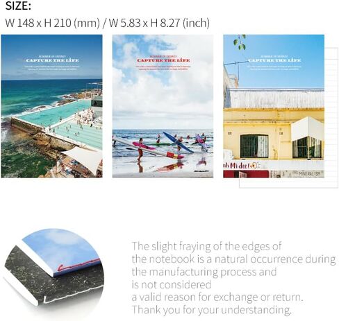 Monolike Capture the Life A5 Stitch line note NEWYORK 3P B SET - Academic Notebook, Line notebook, 48Page in Saudi Arabia