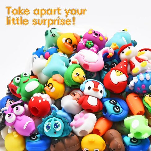 50 Pack Adorable Party Favors Capsule Toys, Bulk Mini Kawaii Claw Machine Prizes Birthday Gifts for Boys Girls Goodie Bag Christmas Stocking Easter Stuffers Treasure Box Classroom Prizes in Kuwait