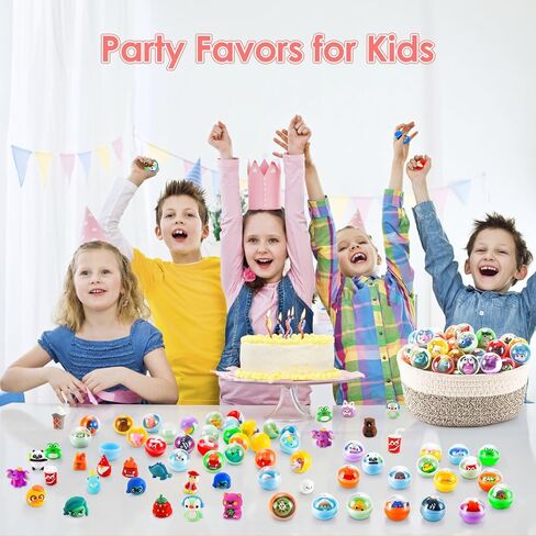 50 Pack Adorable Party Favors Capsule Toys, Bulk Mini Kawaii Claw Machine Prizes Birthday Gifts for Boys Girls Goodie Bag Christmas Stocking Easter Stuffers Treasure Box Classroom Prizes in Kuwait