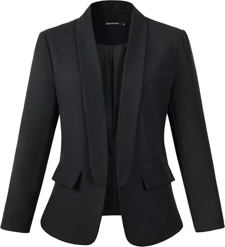 Beninos Womens Casual Long Sleeve Blazer Jackets with No Button in Saudi Arabia